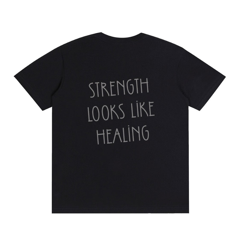 Strength Looks Like Healing| Hollie Therapy and Counseling Short Sleeve T-shirt