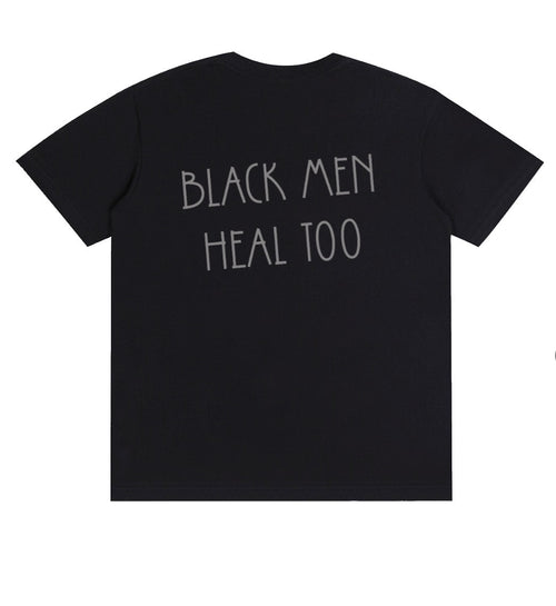 Black Men Heal Too| Hollie Therapy and Counseling Short Sleeve T-shirt